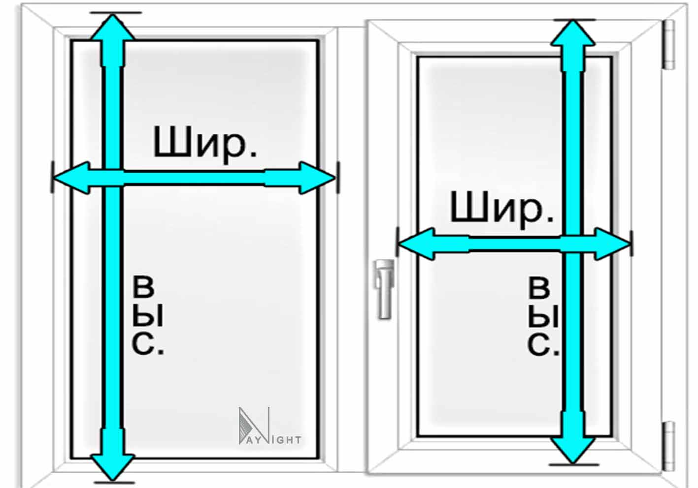 Как измерить ролеты день ночь